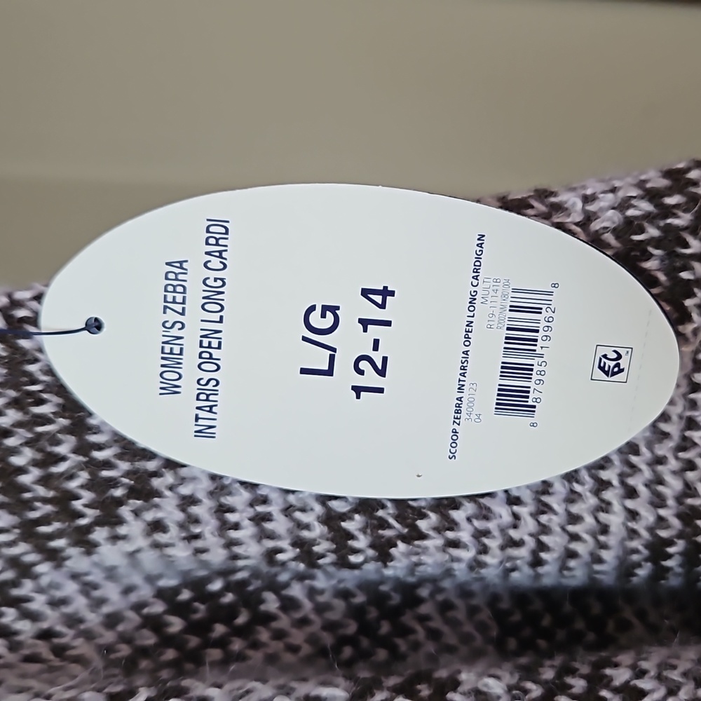 Sweater Brand (scoop) LG, purple and brown